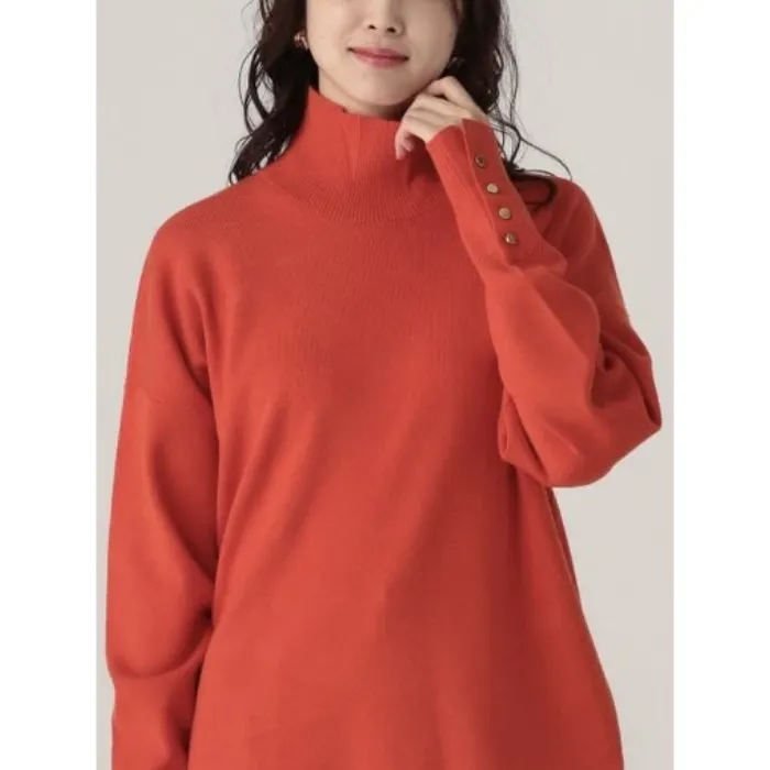 もっちりモイストハイネックプルオーバー