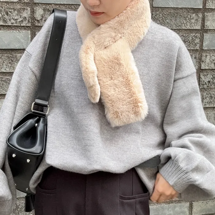 ふわふわティペットミニマフラー