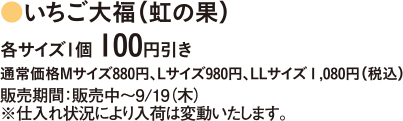 いちご大福（虹の果）