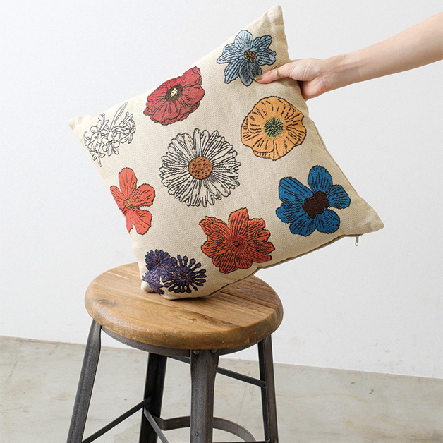 【SAHIR サヒール】Cushion cover flower