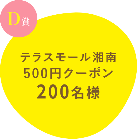 D賞 テラスモール湘南500円クーポン