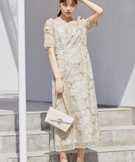【即日発送】【フォロー割】スパンコール煌めくイブニングドレス♡半袖♡S スパンコール刺繡ドレス | フォルムフォルマ | ショップニュース