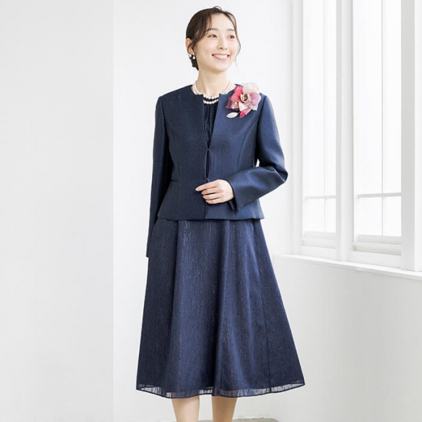 エレガントな ジャカードワンピのセレモニースーツ | フォルムフォルマ