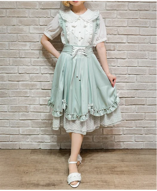 POETIQUE】リボン付きフリルサススカート🎀 | axes femme | ショップ